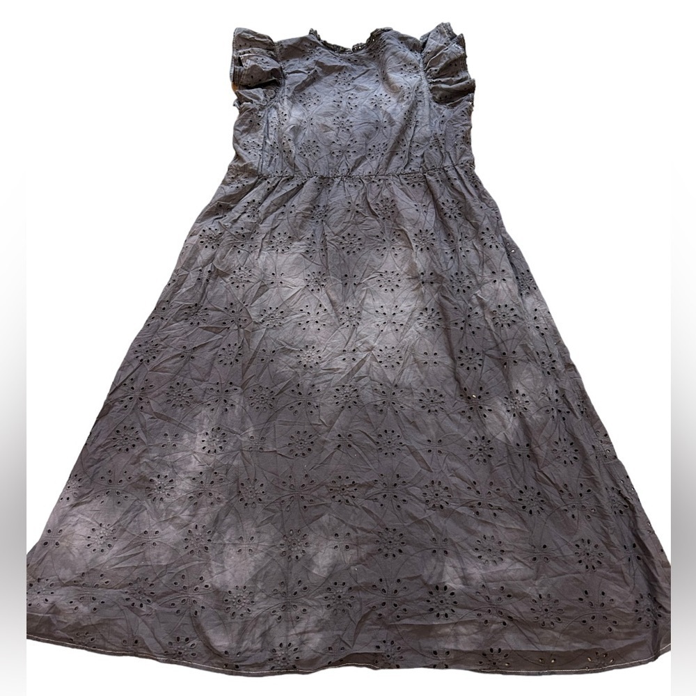 Eloquii tie dye eyelet flutter sleeve maxi dress - Picture 2 of 3